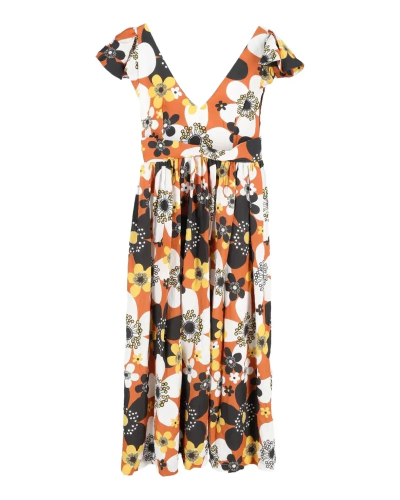 Dodo Bar Or floral-print midi dress - Braun Braun