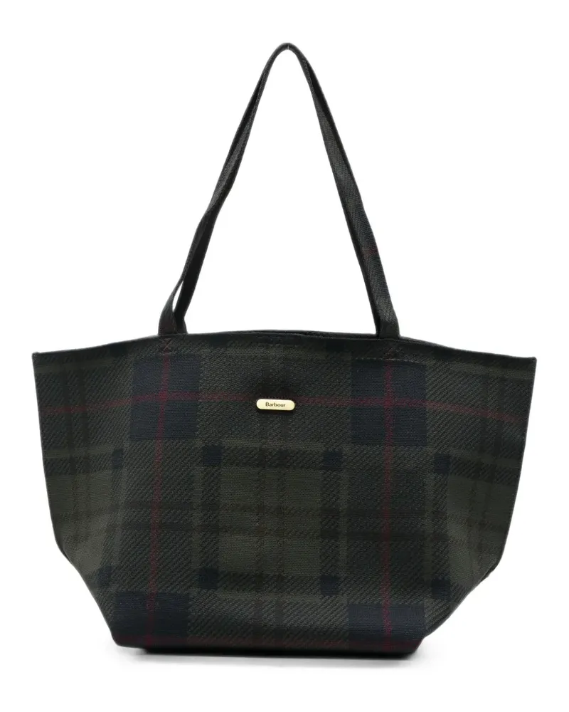 Barbour Tartan tote bag - Grün Grün