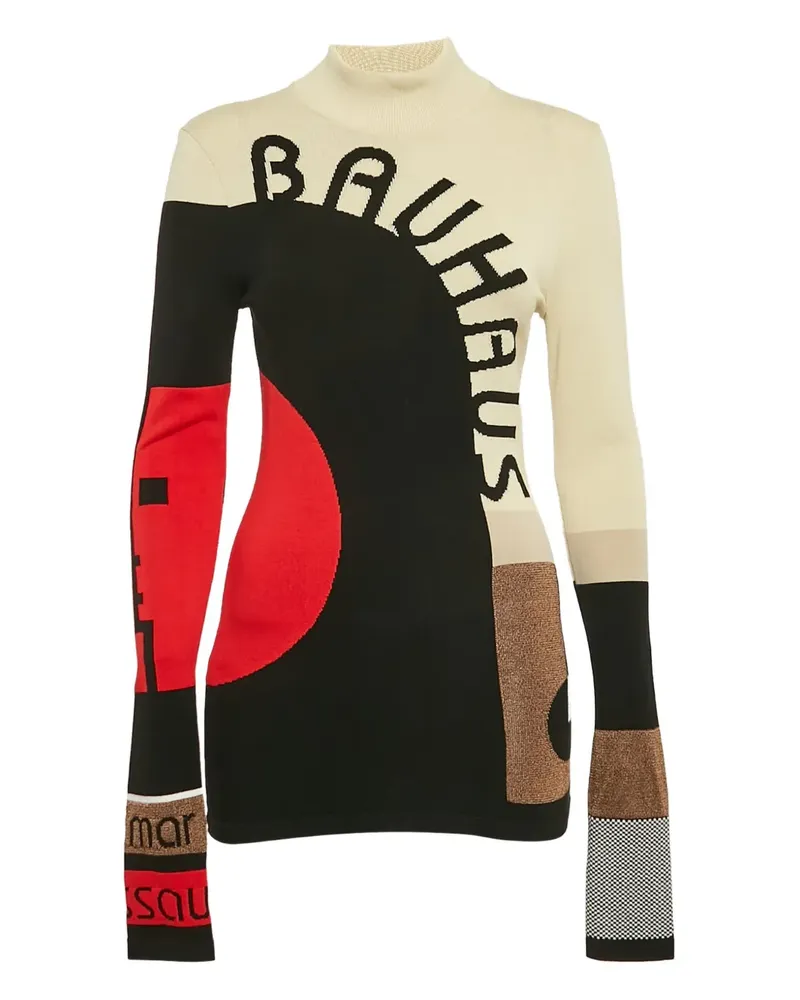 Mary Katrantzou Intarsien-Pullover mit Stehkragen - Nude Nude