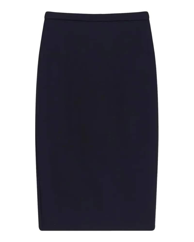 Max Mara Taillenrock mit Schlitz - Blau Blau