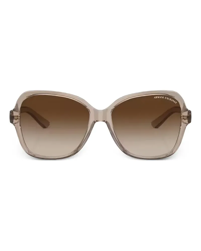Armani Exchange Sonnenbrille mit Oversized-Gestell - Nude Nude