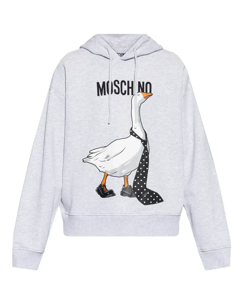 Moschino goose-print hoodie - Grau Grau