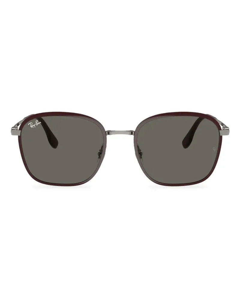 Ray Ban RB3720 Sonnenbrille mit eckigem Gestell - Schwarz Schwarz