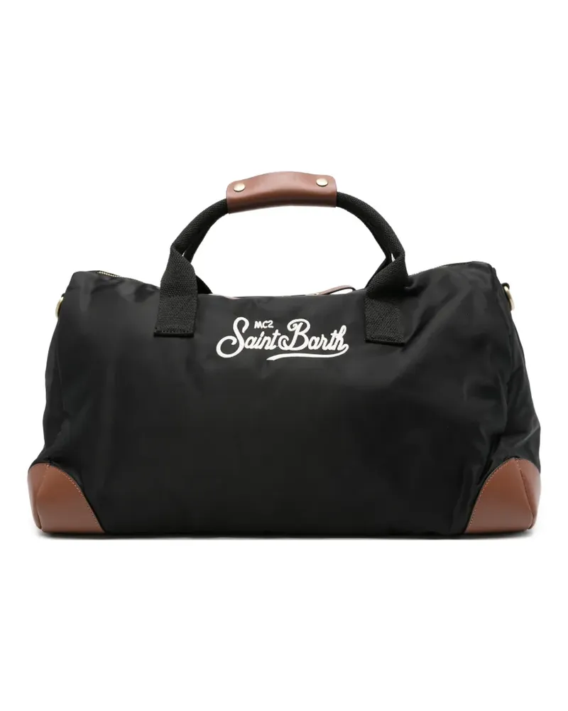MC2 Saint Barth Daily logo-embroidered contrast-trim tote bag - Schwarz Schwarz