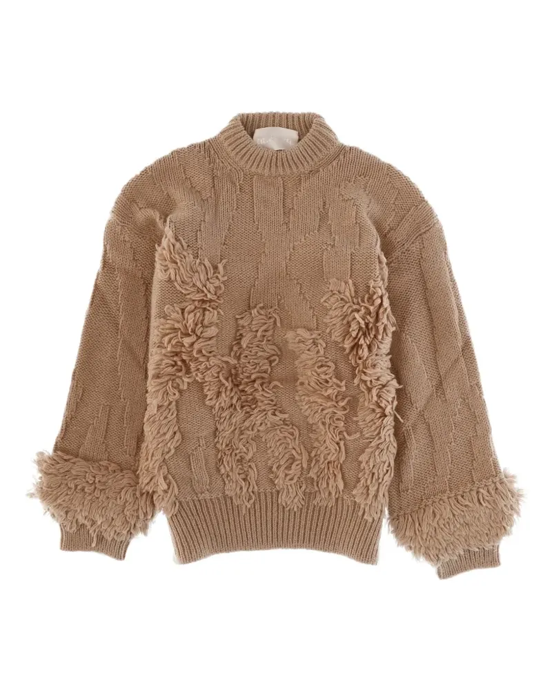 Circus Hotel Pullover mit Fransen - Nude Nude