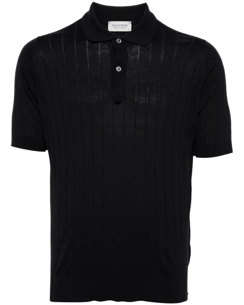 John Smedley Leeshaw Poloshirt - Schwarz Schwarz