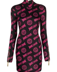 Just Cavalli Minikleid mit Jacquardmuster Schwarz