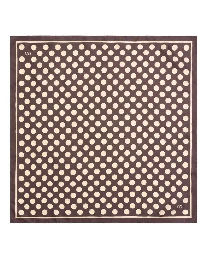 Valentino Garavani Opticool Seidenschal - Braun Braun