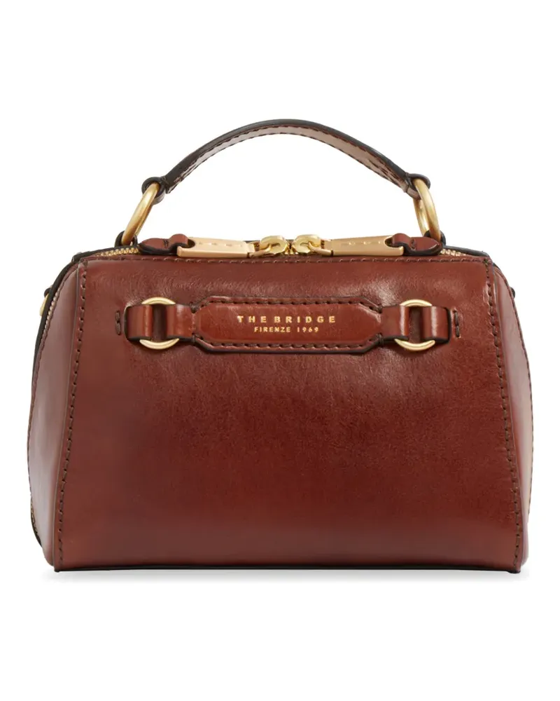 The Bridge Laura top-handle leather mini bag - Braun Braun