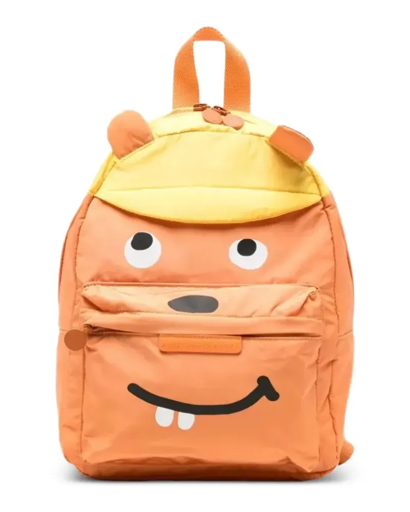 Stella McCartney Kids face-detail backpack - Orange Orange