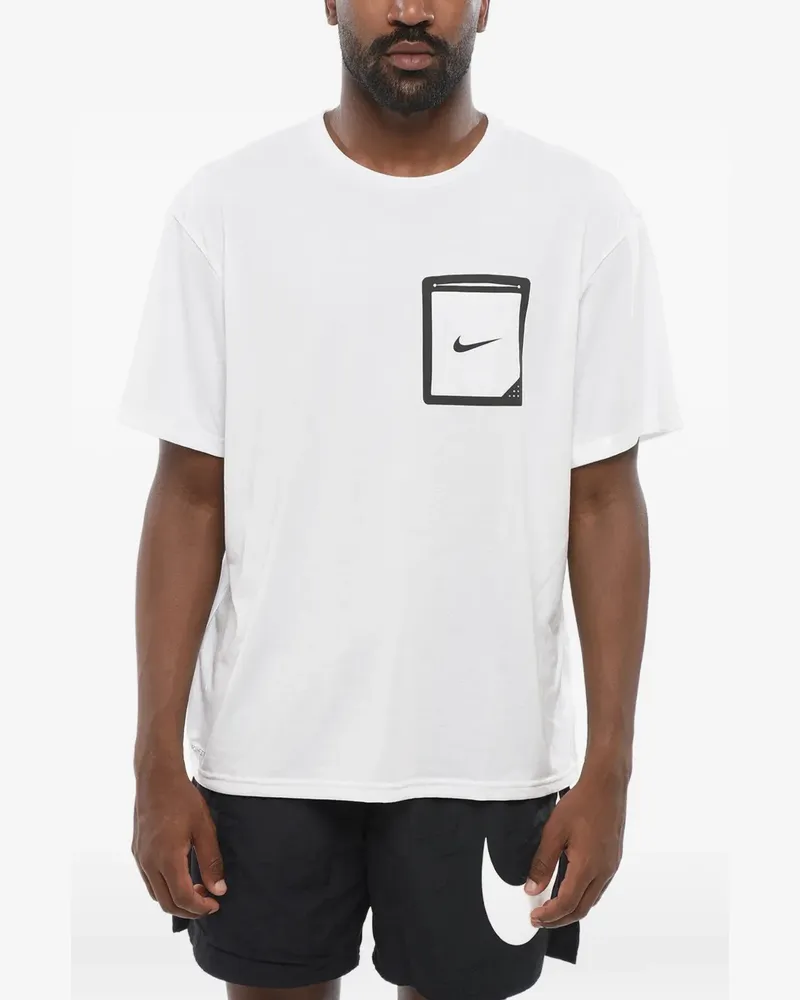 Nike T-Shirt mit Brusttasche - Weiß Weiß