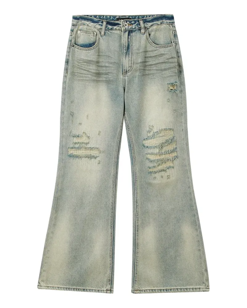 Tout a Coup distressed flared jeans - Blau Blau