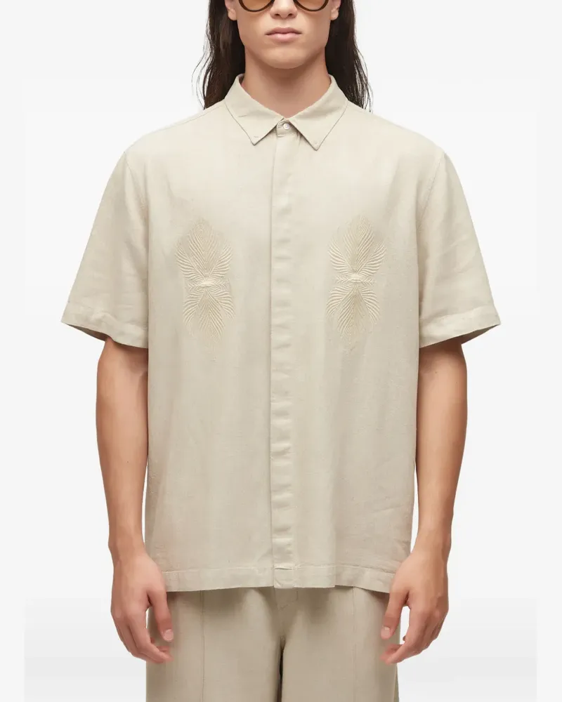 Osklen Hemd mit Stickerei - Nude Nude