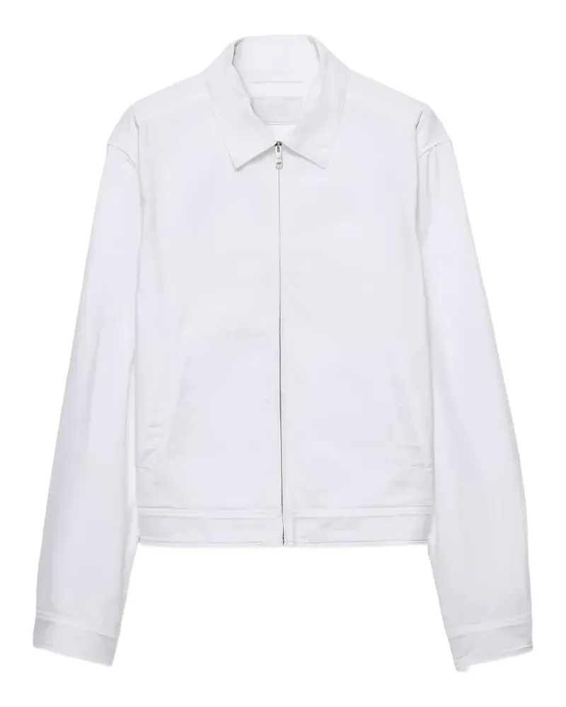 Prada zip-up shirt jacket - Weiß Weiß