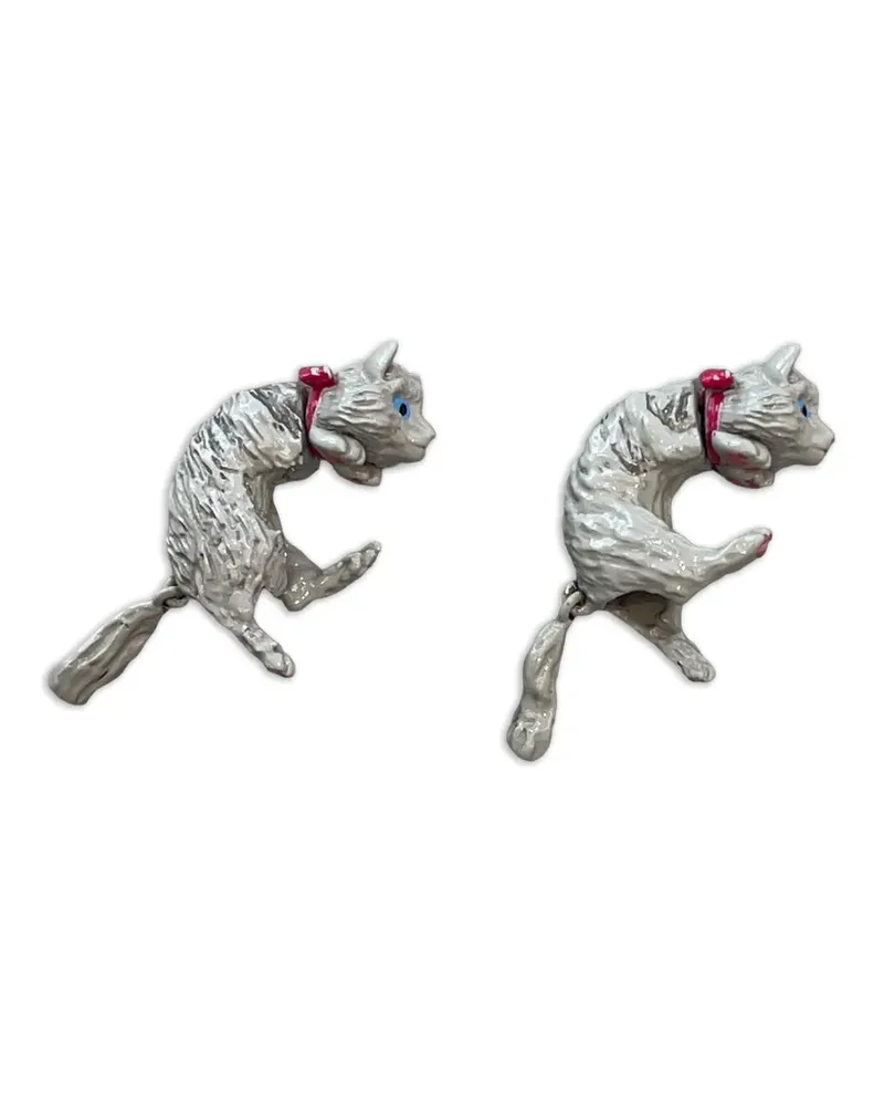 Vivetta cat earrings - Grau Grau