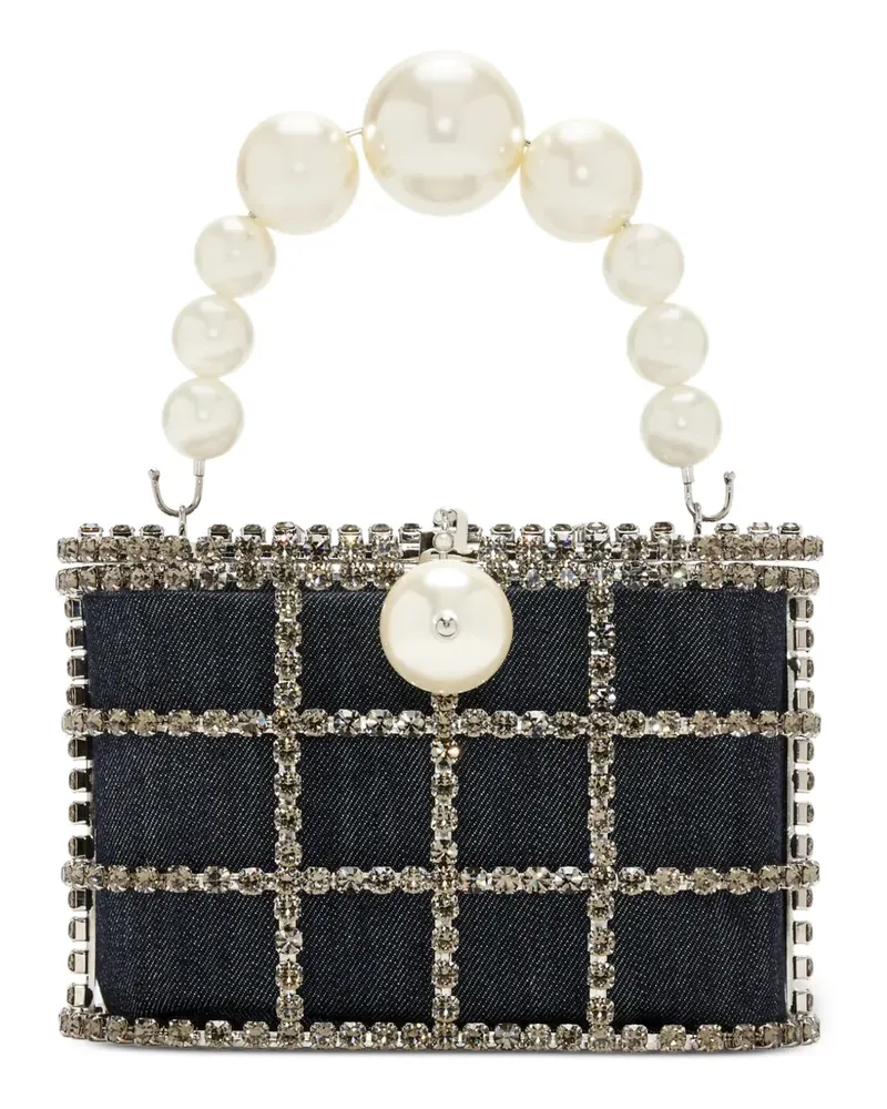 Rosantica Holli Mini-Tasche aus Denim mit Kristallen - Blau Blau