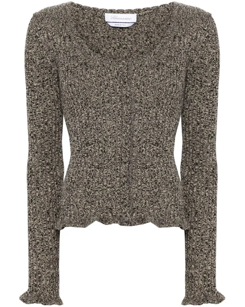 Blumarine Gerippter Cardigan - Nude Nude