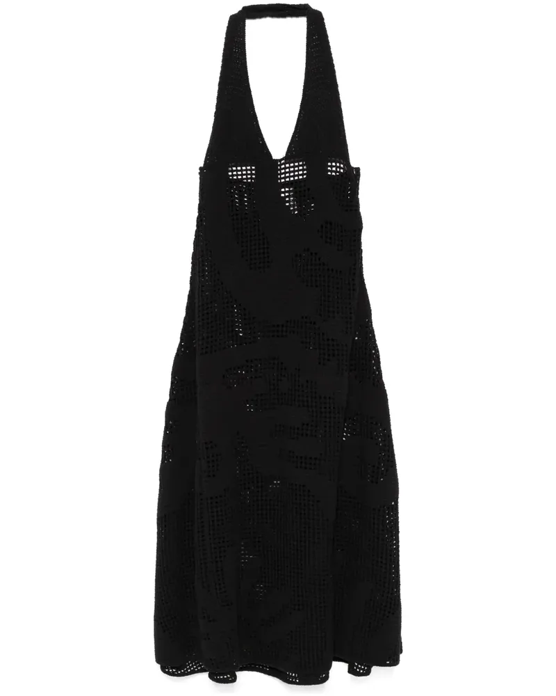 Nanushka Fotini Midikleid - Schwarz Schwarz