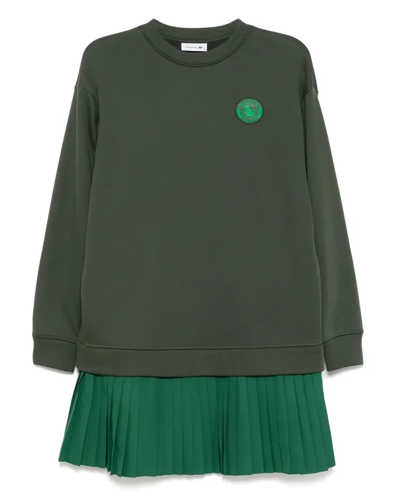 Lacoste Sweatshirtkleid mit Falten - Grün Grün