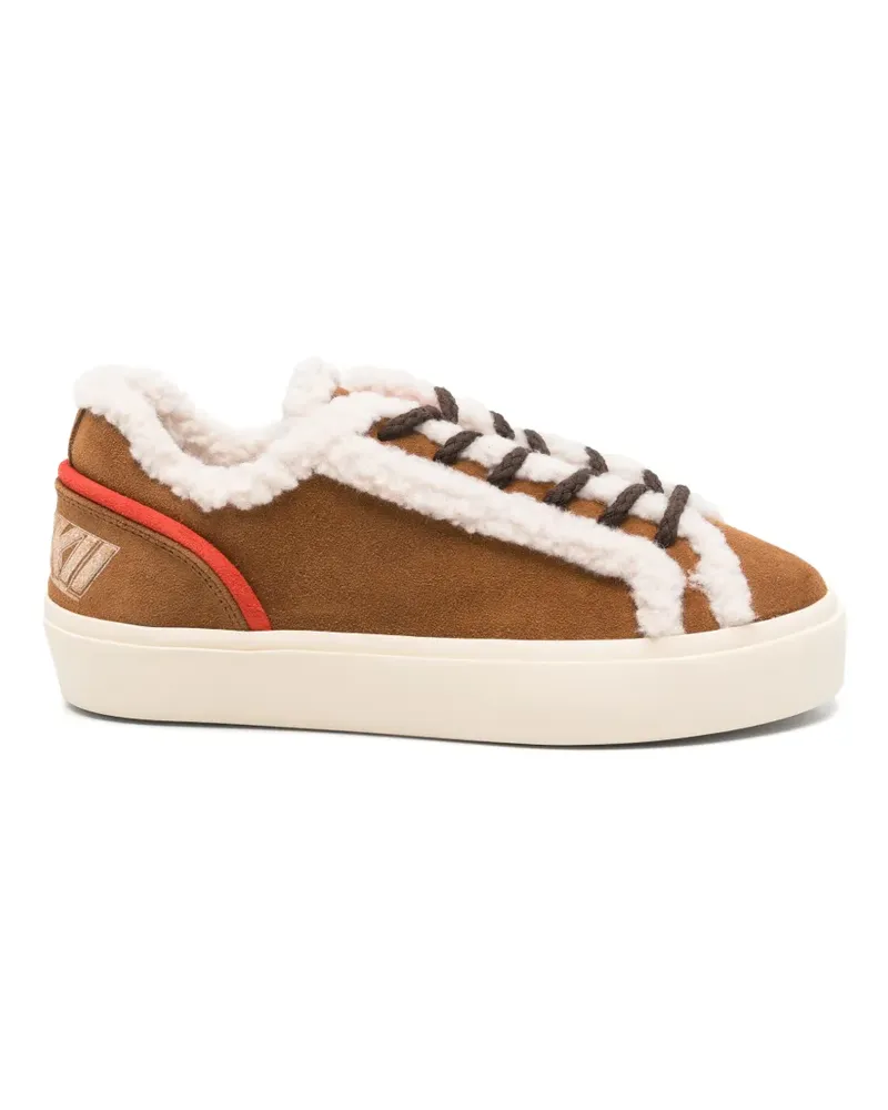 INUIKII Lila shearling-trim sneakers - Braun Braun