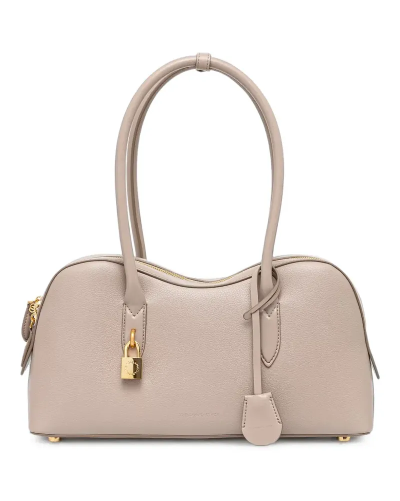 Stella McCartney padlock-detail grained tote bag - Nude Nude