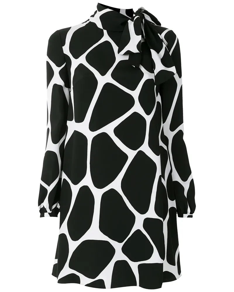 Valentino Garavani Minikleid mit Giraffen-Print - Schwarz Schwarz