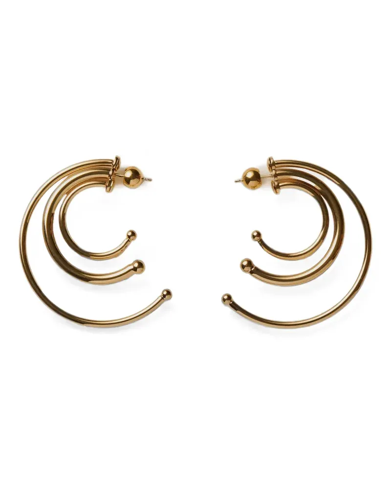 PANCONESI Solar triple-hoop earrings - Gold Gold