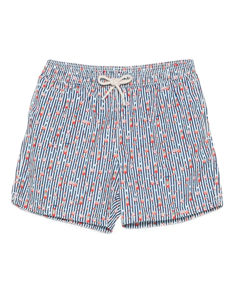 MC2 Saint Barth Lighting Micro Fantasy striped swim shorts - Blau Blau