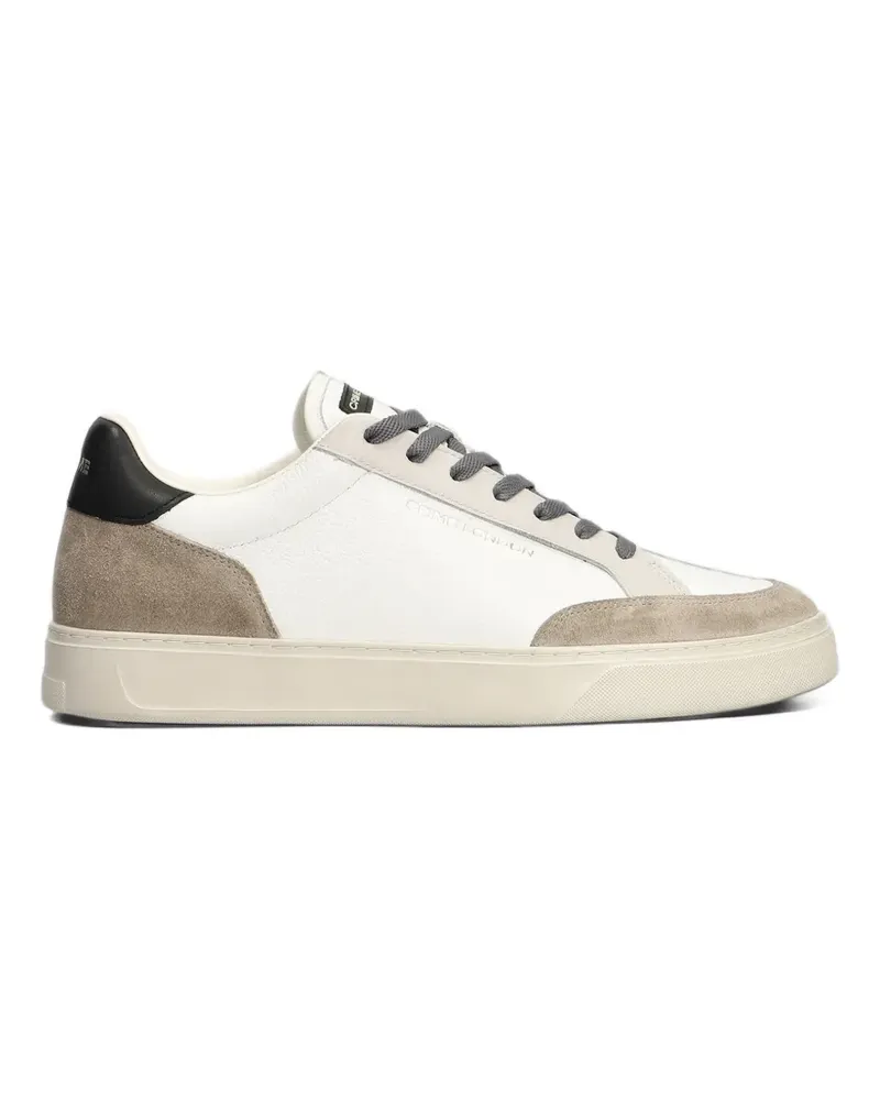 Crime Eclipse suede-panelled leather sneakers - Weiß Weiß