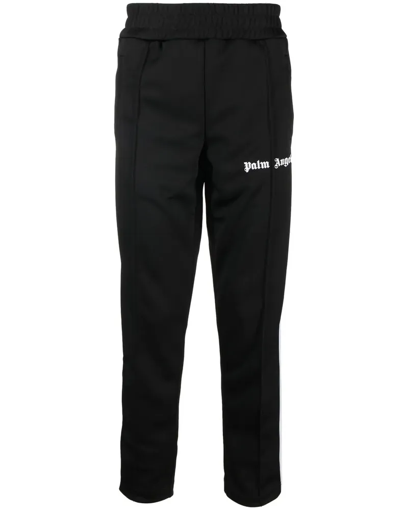Palm Angels Schmale Jogginghose mit Logo - Schwarz Schwarz
