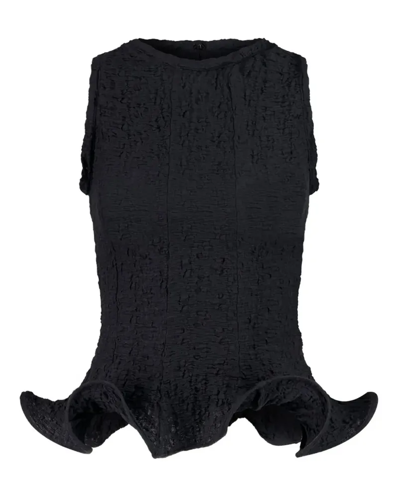 MSGM Tanktop mit Raffungen - Schwarz Schwarz