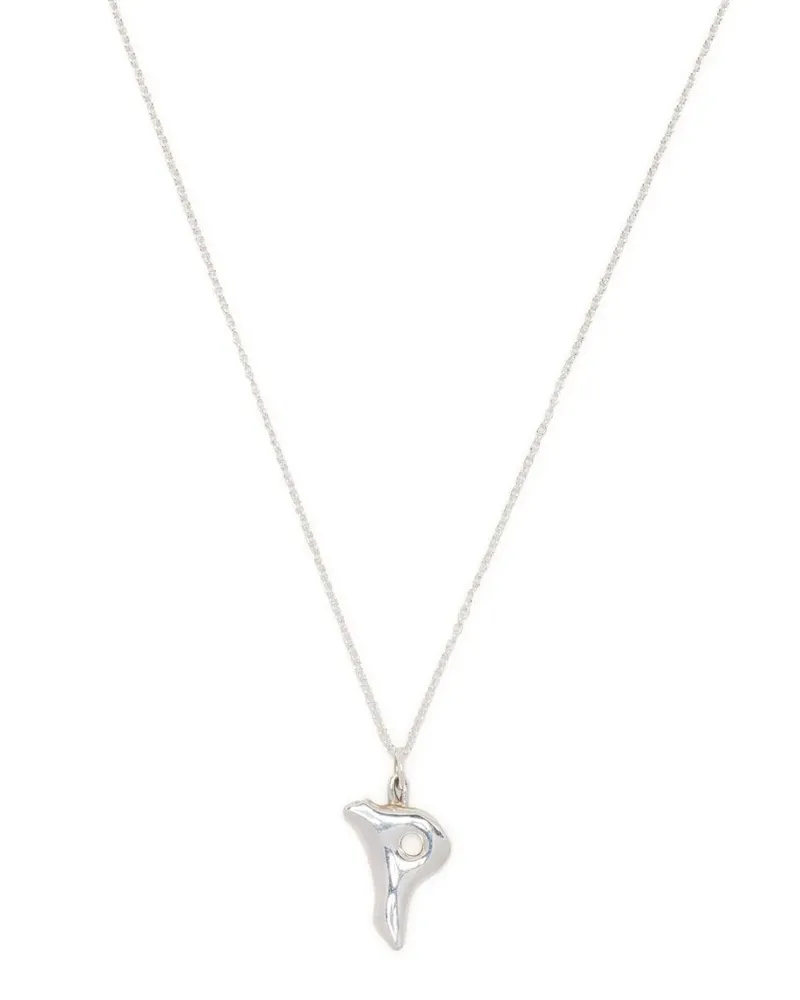 Bar Jewellery Halskette mit P-Anhänger - Silber Silber