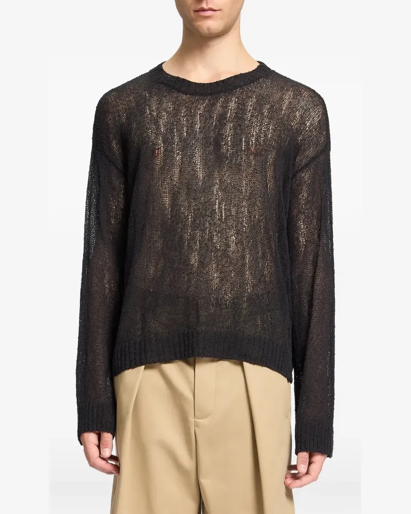Ann Demeulemeester Joas Pullover mit Rundhalsausschnitt - Schwarz Schwarz