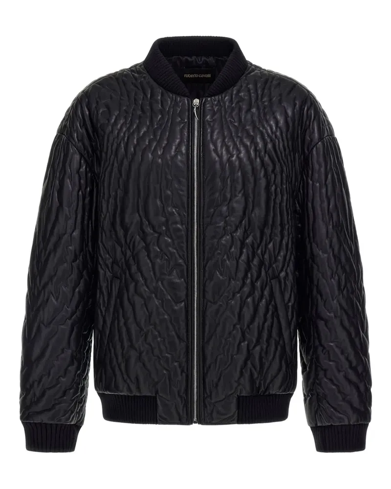 Roberto Cavalli quilted bomber jacket - Schwarz Schwarz