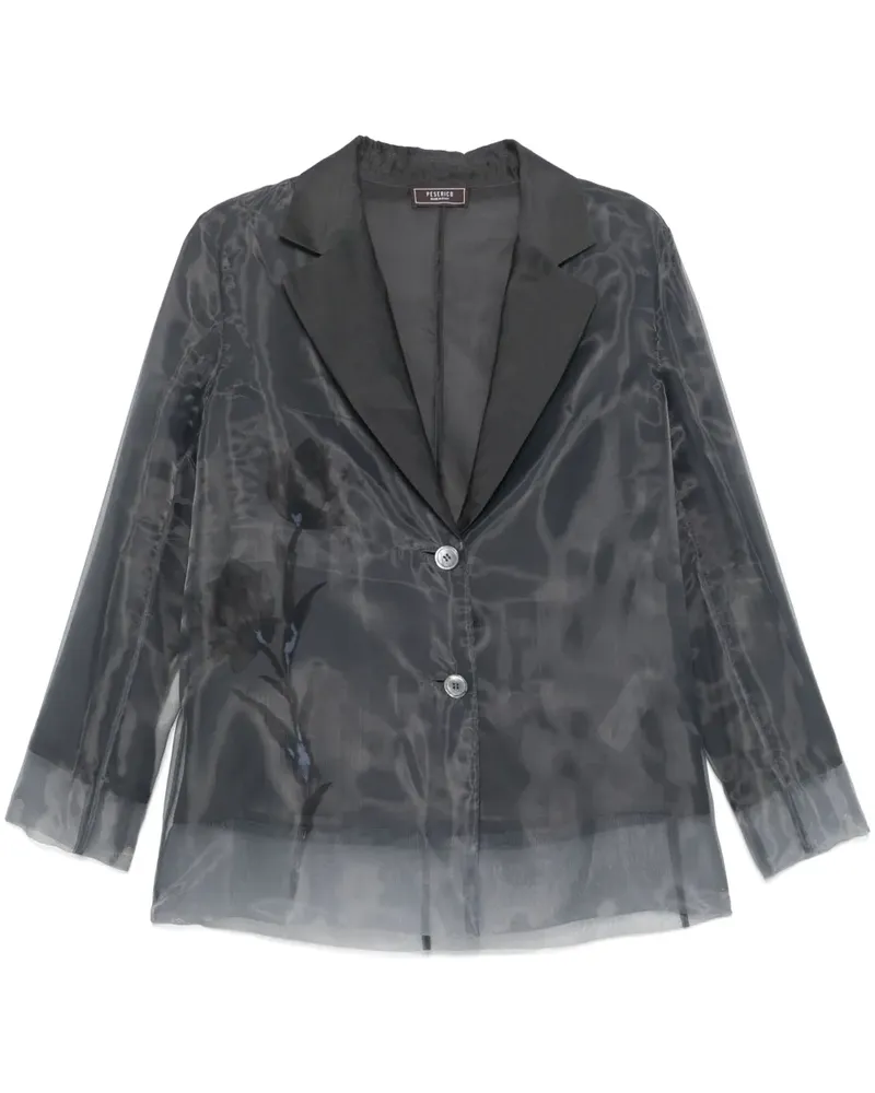 Peserico Einreihiges Organza-Sakko - Grau Grau