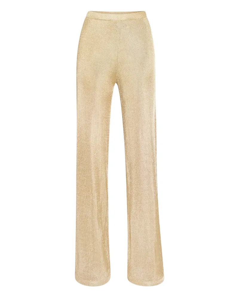 SER.O.YA Sheldon Hose in Metallic-Strick - Gold Gold
