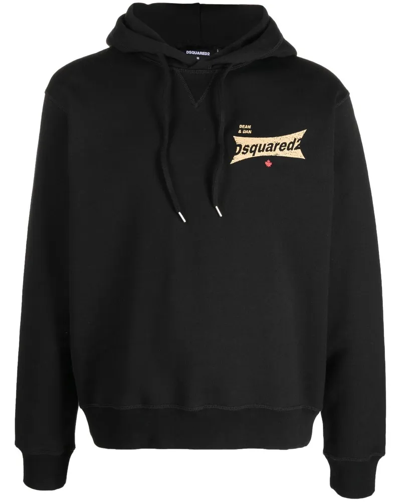 Dsquared2 Hoodie mit Logo-Print - Schwarz Schwarz