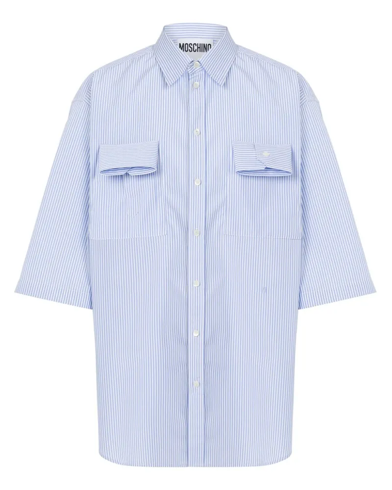 Moschino Hemd mit Applikation-Detail - Blau Blau
