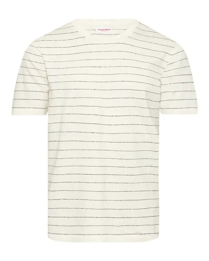 Orlebar Brown Gestreiftes Fabbian T-Shirt - Weiß Weiß