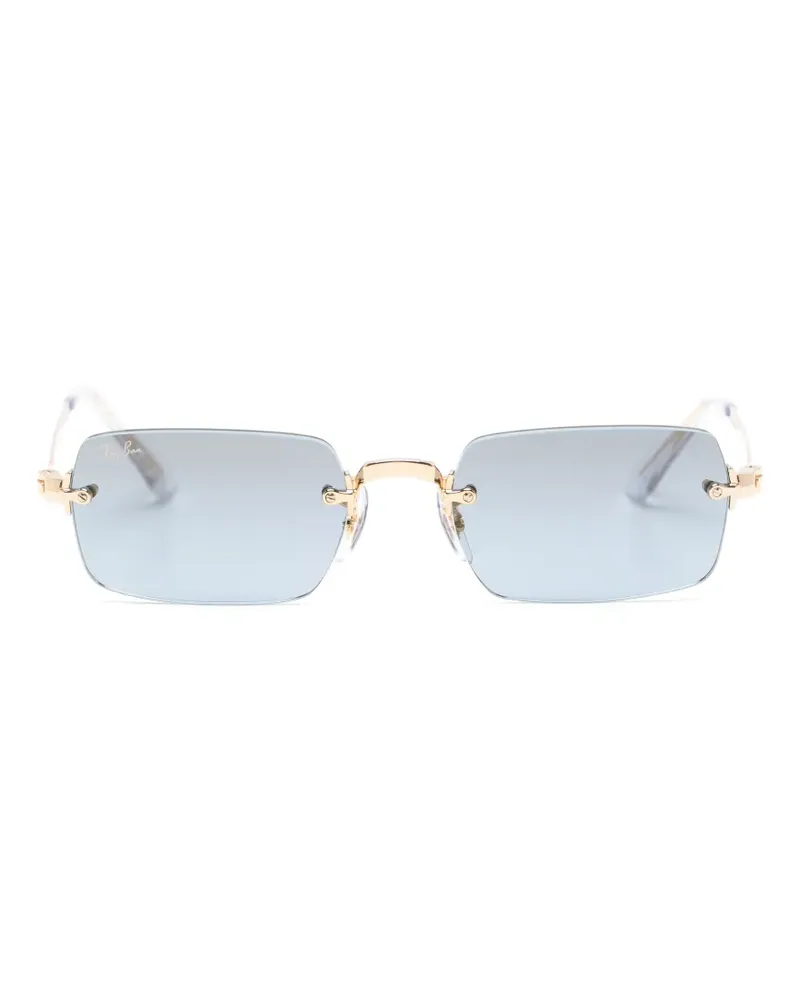 Ray Ban x A$AP ROCKY rimless rectangle-frame sunglasses - Gold Gold