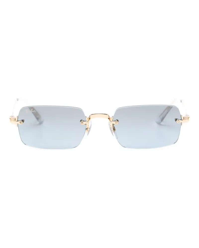 Ray Ban x A$AP ROCKY rimless rectangle-frame sunglasses - Gold Gold