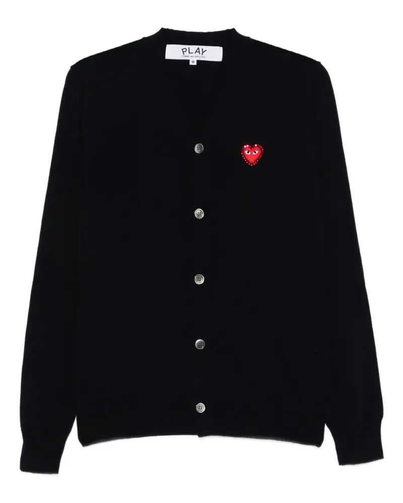 Comme des Garçons Cardigan mit Logo-Patch - Blau Blau