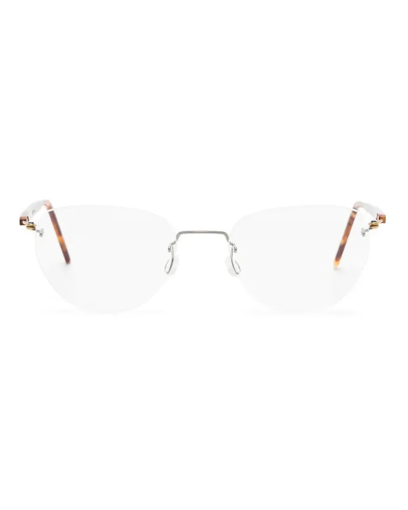 Lindberg Rahmenlose Spirit Brille mit geometrischem Gestell - Silber Silber