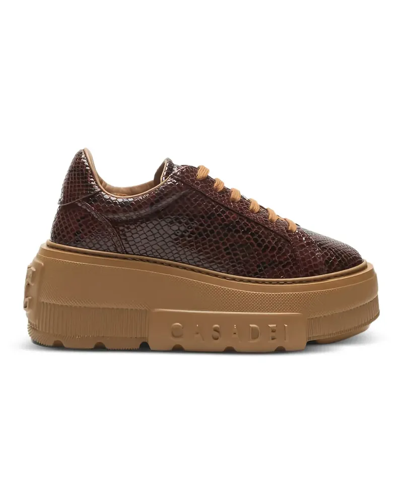 Casadei Nexus Sneakers mit Python-Effekt - Braun Braun
