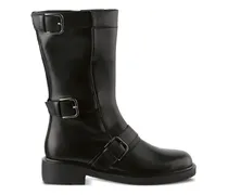 Billie Bikerstiefel mit Schnalle - Schwarz