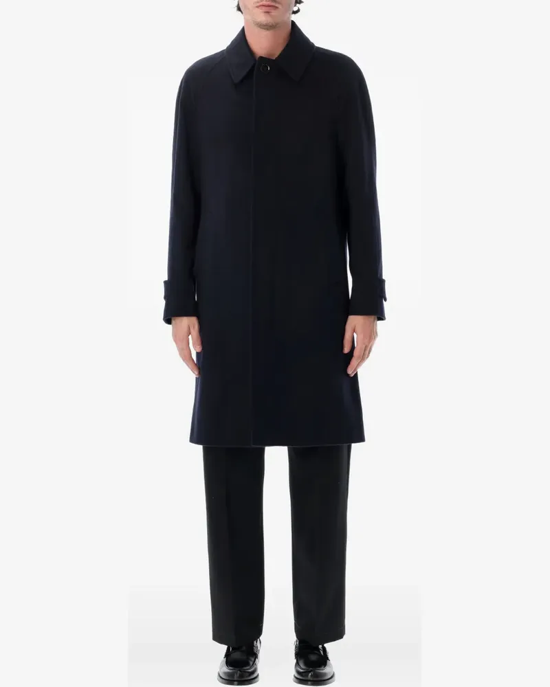 LARDINI raglan-sleeve single-breasted coat - Blau Blau