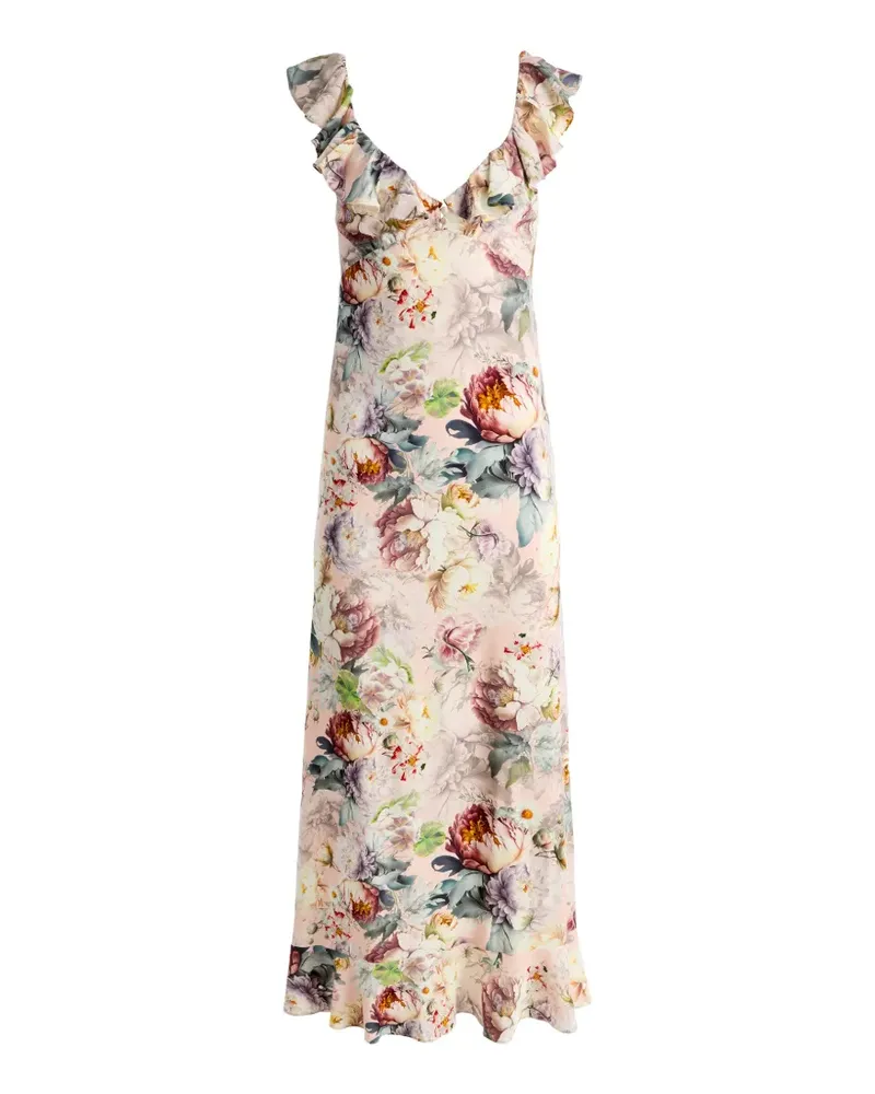 Alice + Olivia Gemma floral-pattern midi dress - Rosa Rosa