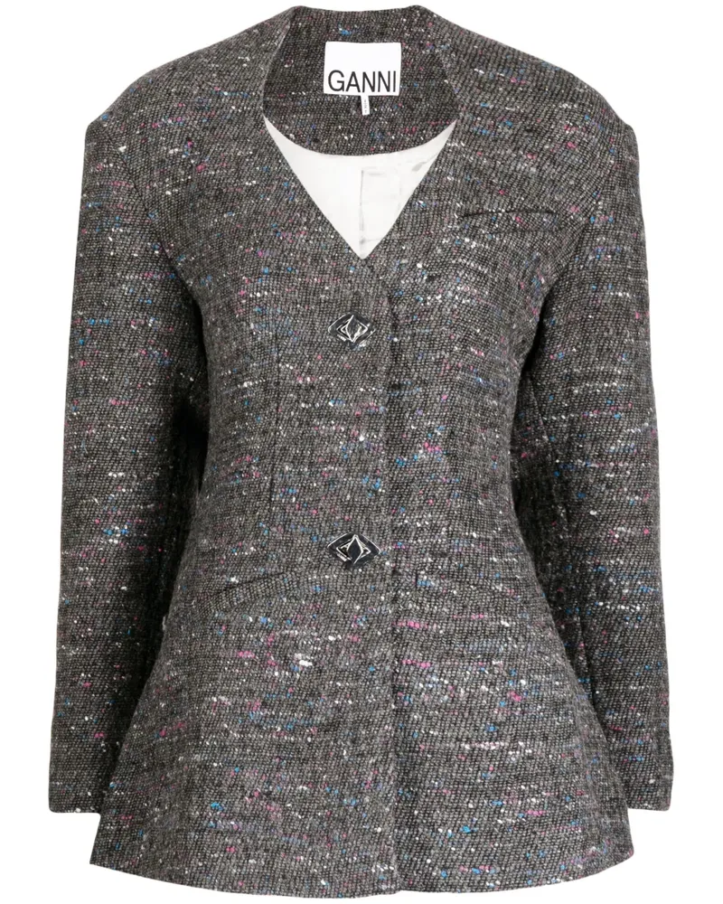 Ganni Toni Blazer - Grau Grau