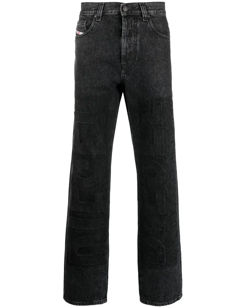 Diesel 2010s Straight-Leg-Jeans - Schwarz Schwarz