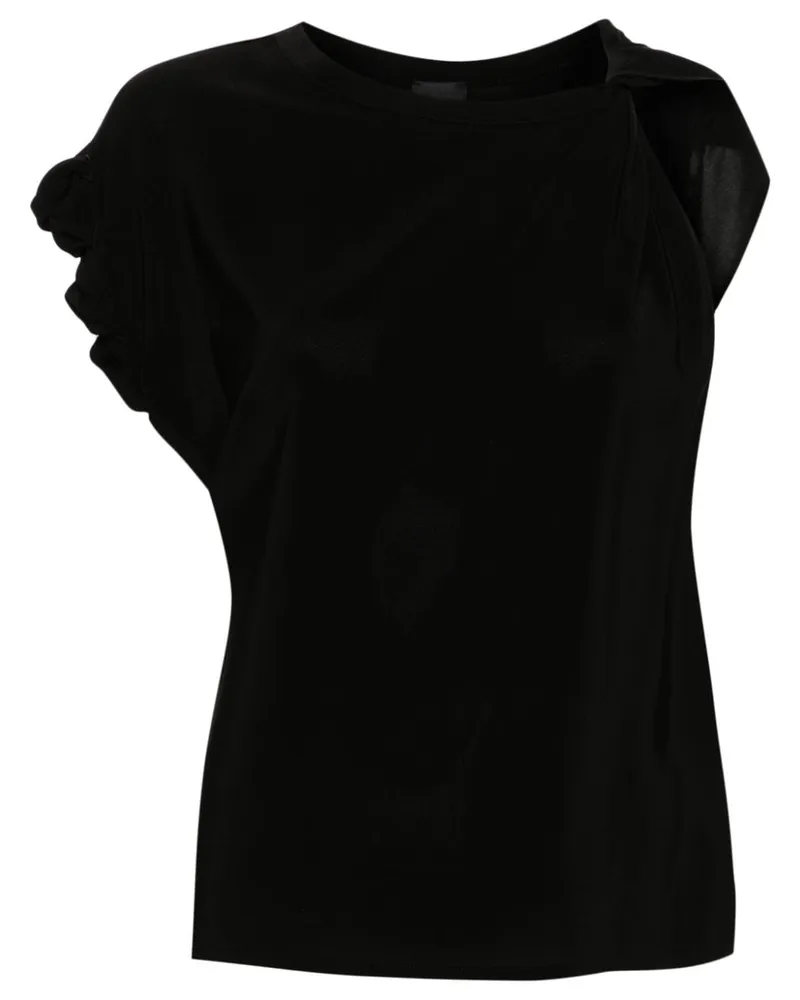 Pinko Einschultrige Bluse Schwarz